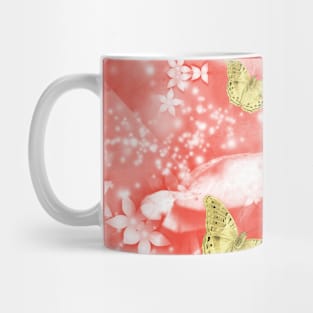 Magical toadstools and gold butterflies Mug